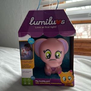 New LumiLuvs Phoebe Pink Elephant Lights and Sounds Toy Nightlight